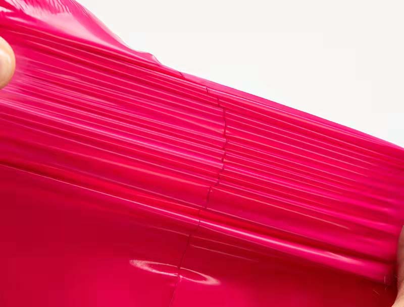 鸡西玫红色快递袋-05